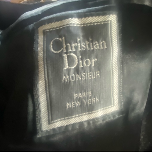 Vintage Christian Dior double breasted wood overcoat gray (b23) - Picture 3 of 6